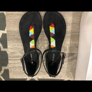Nine West size 6.5 beaded sandals...only worn once